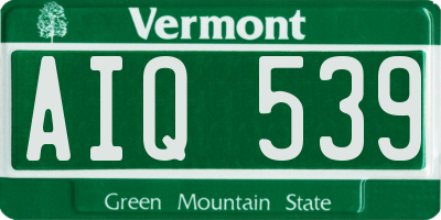 VT license plate AIQ539