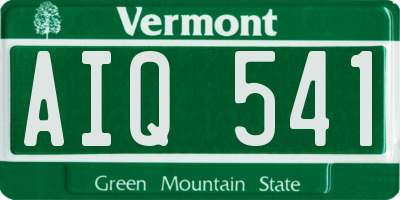 VT license plate AIQ541