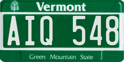 VT license plate AIQ548