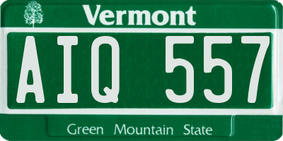 VT license plate AIQ557