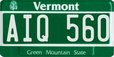VT license plate AIQ560