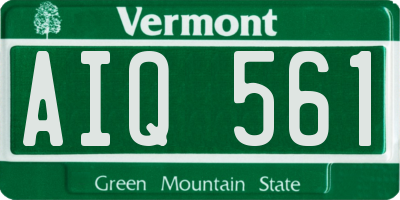 VT license plate AIQ561