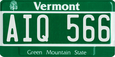 VT license plate AIQ566