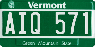 VT license plate AIQ571
