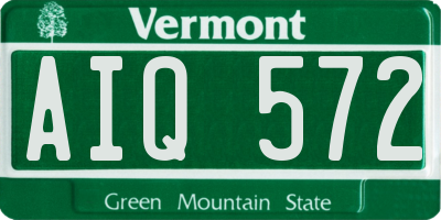 VT license plate AIQ572