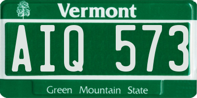 VT license plate AIQ573