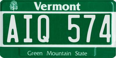 VT license plate AIQ574