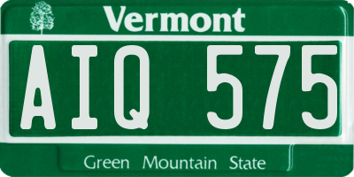 VT license plate AIQ575