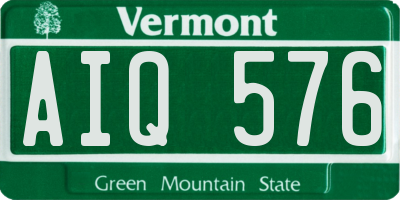 VT license plate AIQ576