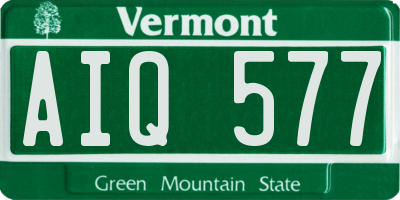 VT license plate AIQ577