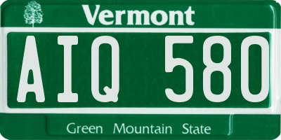 VT license plate AIQ580