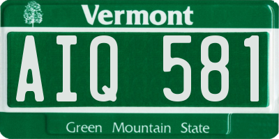 VT license plate AIQ581