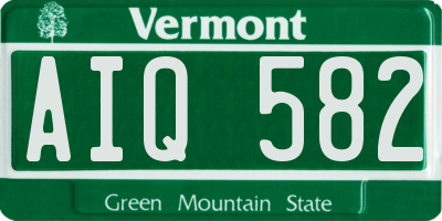VT license plate AIQ582