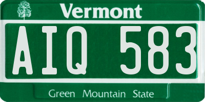 VT license plate AIQ583