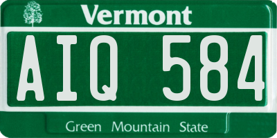 VT license plate AIQ584