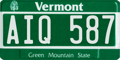 VT license plate AIQ587