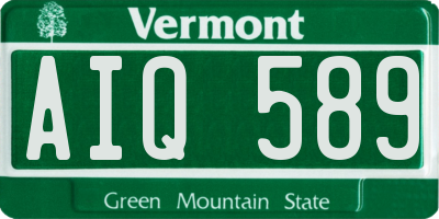 VT license plate AIQ589