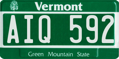 VT license plate AIQ592