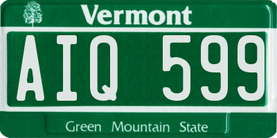 VT license plate AIQ599