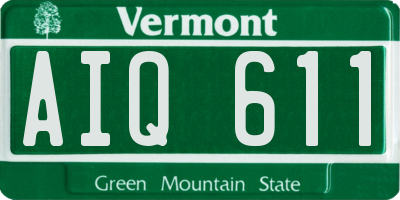 VT license plate AIQ611