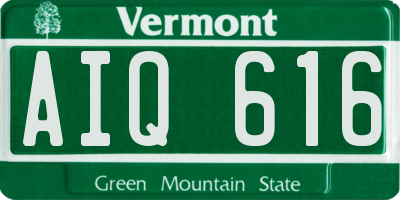 VT license plate AIQ616