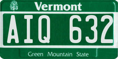 VT license plate AIQ632