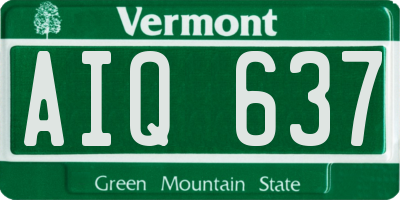 VT license plate AIQ637