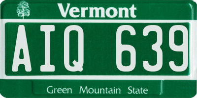VT license plate AIQ639