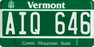 VT license plate AIQ646
