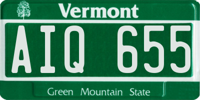 VT license plate AIQ655