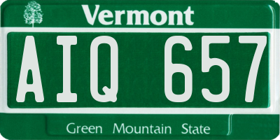 VT license plate AIQ657