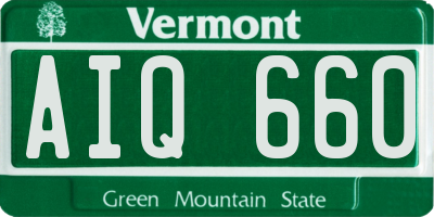 VT license plate AIQ660