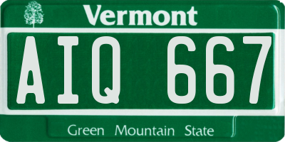 VT license plate AIQ667