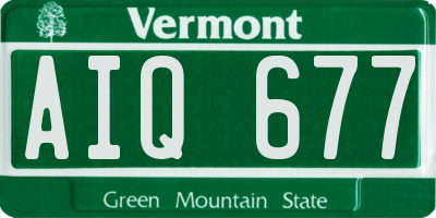 VT license plate AIQ677