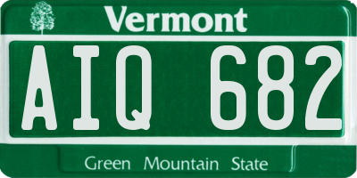 VT license plate AIQ682