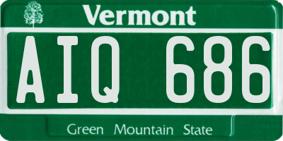 VT license plate AIQ686