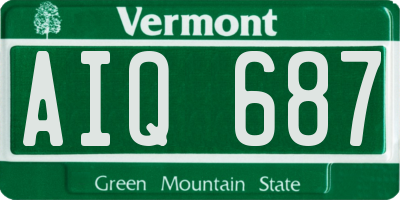 VT license plate AIQ687