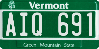VT license plate AIQ691