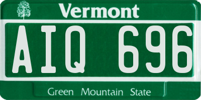 VT license plate AIQ696