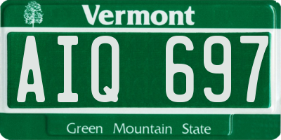 VT license plate AIQ697