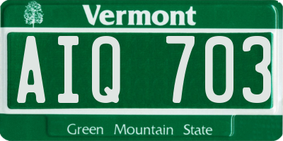 VT license plate AIQ703
