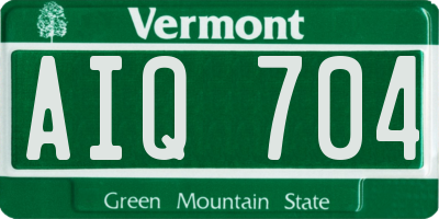 VT license plate AIQ704