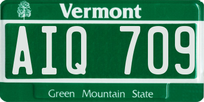 VT license plate AIQ709