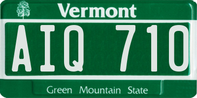VT license plate AIQ710