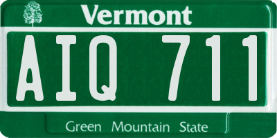 VT license plate AIQ711