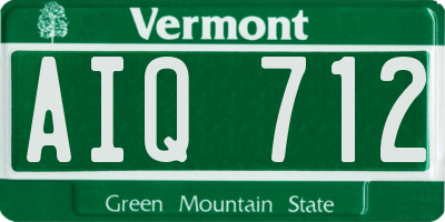 VT license plate AIQ712
