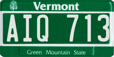 VT license plate AIQ713