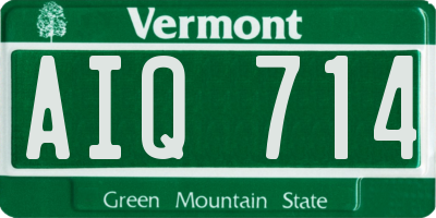VT license plate AIQ714