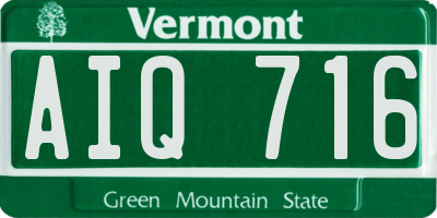 VT license plate AIQ716