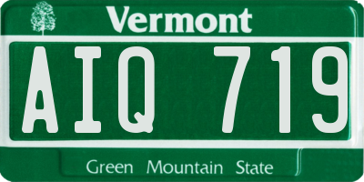 VT license plate AIQ719